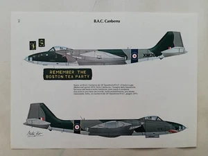 Tavola Enciclopedia B.A.C. CANBERRA Aviazione Militare Storia - Picture 1 of 2
