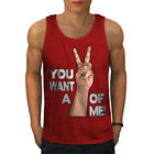 Wellcoda You Want Peace Me Mens Tank Top Funny Active Sports Shirt