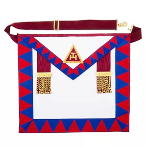 Masonic Royal Arch Principals Lambskin Apron / Embroidered Taus Chapter Regalia - Picture 1 of 2