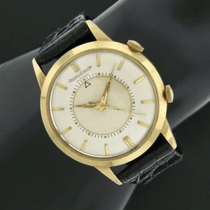 Jaeger LeCoultre 18k Gold Memovox Automatic 37mm Mechanical Alarm Wrist Watch - Picture 1 of 10