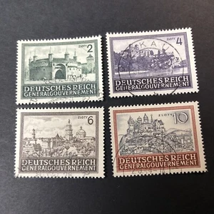Stamp German Occupation WW II: Generalgouvernement 1943 MiNo.113-116 Used - Picture 1 of 1