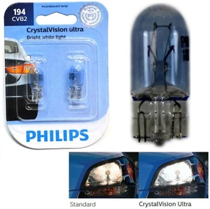 Philips Cristal Visión Muy 194 4W Dos Bombillas Trasero Lado Marcador Replace OE - Picture 1 of 11