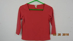 J.JILL   3/4-Sleeve Soft Cotton Knit Top  - Size XSP Pink  B-26 - Picture 1 of 2
