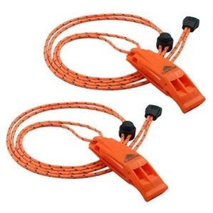 Emergency Whistles with Lanyard Safety Whistle Survival Shrill Loud Orange - Picture 1 of 8