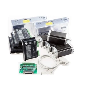 【US SHIP】4Axis Nema 23 Stepper Motor 3N.M dual shaft 3.0A&Drive DM542 CNC - Picture 1 of 11