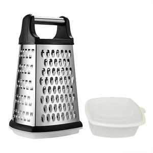 19" Box Cheese Grater With Container Heavy Duty Cheese Graters Handheld 4-Sid... - Picture 1 of 8
