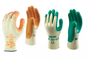 SHOWA 310 Grip Gloves Latex Palm Heavy Duty Quality Work DIY Gardening Builders - Picture 1 of 10