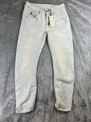 Pantalones de mezclilla para mujer G-Star Raw Arc 3D cintura media novio envejecido claro talla W24/L32 Foto 1 de 4