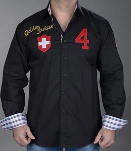 Golden Crown "Golden Suisse" Hemd schwarz l-6xl - Bild 1 von 4