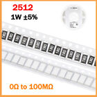 2512 Smd Resistors 1W Chip Resistance ±5% - Range Of ( 0? To 100M? All Size )