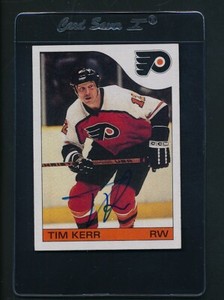 1985/86 Topps #91 Tim Kerr Flyers Signed Auto *C9182