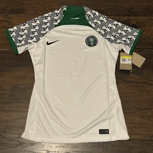 Nigeria Football Fed Nike Women's 2022/23 Away Stadium Replica White Jersey Sz S - Picture 1 of 8