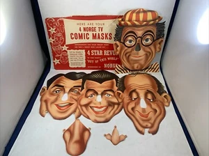 Vintage NBC Norge TV Comic Masks Danny Thomas Jimmy Durante Original Package - Picture 1 of 15