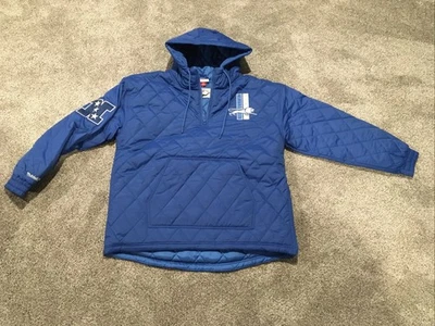 Detroit Lions Mitchell & Ness 1/4 Zipper Men’s Large Pullover Quilted Jacket  - Image 1 of 4