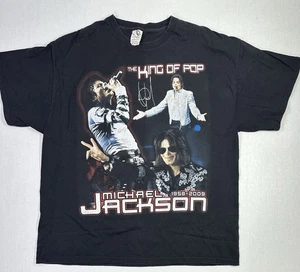 Vintage Michael Jackson King of Pop Tribute T-Shirt 1958-2009 Black XL Delta - Picture 1 of 4