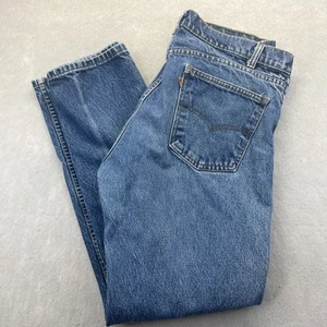 Levis 20505 0217 Jeans Mens 36x32 Denim Orange Tab Vintage 70s 80s USA Made 505 - Picture 1 of 19