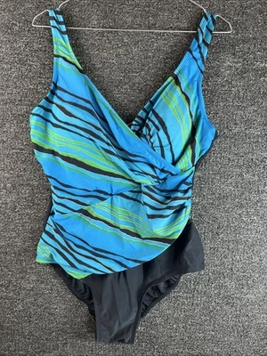 AS ALICIA SIMONE Woman’s One Piece Black Swimsuit  Sz 14 - Image 1 of 4