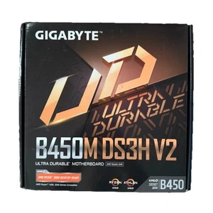 GIGABYTE B450M DS3H V2 socket AM4 RYZEN-ATHLON DDR4 SDRAM mATX Motherboard - Bild 1 von 9