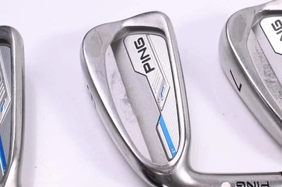 Left Hand Ping i-Series E1 Irons / 5-PW / White Dot / Stiff Flex Project X - Image 1 of 4