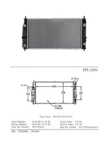 300M 99-04 3.5L CONCORDE 98-04 INTREPID 98-04 3.2L 3.5L Radiator - Picture 1 of 7