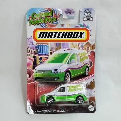 Furgoneta de reparto Matchbox Volkswagen Caddy caramelo Apple Pops caramelo 1/64 coche #1/6 Foto 1 de 4