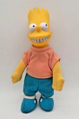 🤾‍Original BART SIMPSON Figur - 1990 stehend 22 cm Stoff Vinyl 🢂 The Simpsons™ - Bild 1 von 4