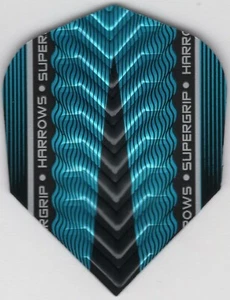 Blue HARROWS SUPERGRIP-X Dimplex Ribs Dart Flights: 3 per set - Picture 1 of 4