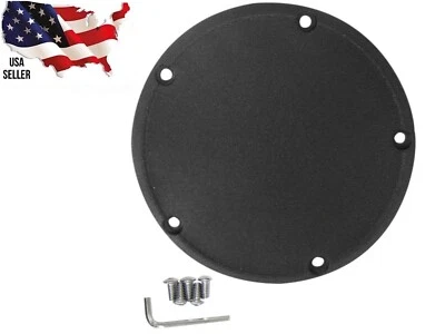 Derby Cover Harley Twin Cam Softail Dyna Touring Fat Boy Heritage PRETO ENRUGADO - Imagem 1 de 4