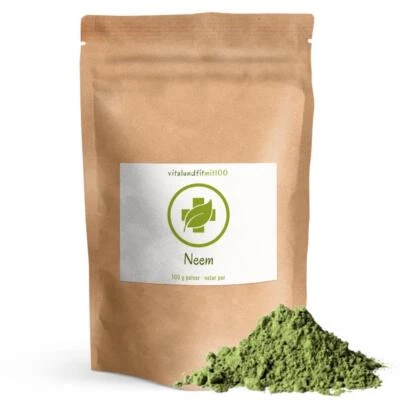 VITALUNDFITMIT100 GMBH, SIEMENSSTR. 10, 41363 JÜCHEN Neem Pulver | 100 g | "Niem"/"Nimba" | Neem-Blattpulver | vegan