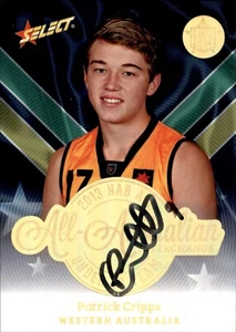 Signed 2013 Carlton Blues AFL Select All-Australian Rookie Card - Patrick Cripps - Picture 1 of 3