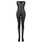 Women Sheer Bodystocking Lingerie Crotchless Bodysuit Tights Pantyhose Nightwear