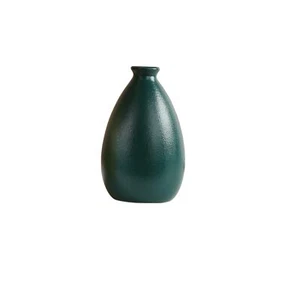 Dark Green Ceramic Vase Modern Decorative Vase for Home Bedroom & Dining Room - Picture 1 of 8