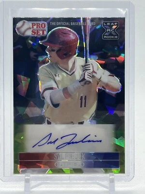 SAL FRELICK 2021 Leaf Pro Set Metal 💎 Red White Blue Cracked Ice Auto SSP 1/3 - Image 1 of 2