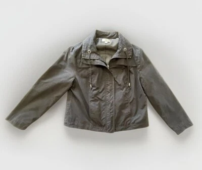 Женская черная куртка с воротником на молнии Studio Works с L-образным рукавом размер Petite Large - Изображение 1 из 4