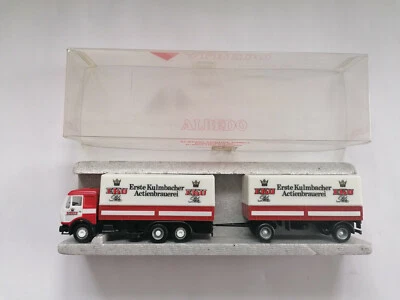 Albedo Mercedes Benz Hängerzug " Premier Wagon à Bâche Actienbrauerei " 1:87 - Photo 1/2