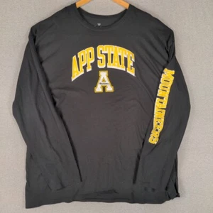 Appalachian State Mountaineers Long Sleeve Shirt 4XL Fanatics Mens Black & Gold - Picture 1 of 9