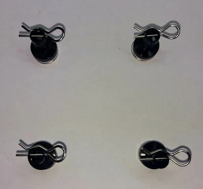  4 Stk. 15mm Magnet Karosseriehalter Schwarz  Aluminium Karohalteset  - Bild 1 von 4