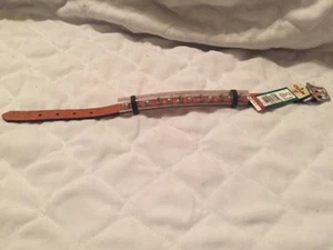 DOG COLLAR COASTAL PET CIRCLE T OAK-TANNED Spiked , 14" Made In USA NEW - Picture 1 of 8