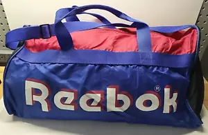 Vintage Reebok Sport Gym Duffel Bag Red White & Blue (24" x 10" x 10") - Picture 1 of 5