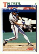 1991 Score New York Mets Tim Teufel #427 Baseball DNA Games