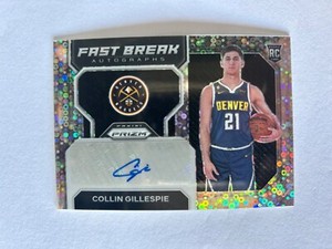 2022-23 Prizm Collin Gillespie Fast Break Silver Disco Autograph Nuggets RC Auto