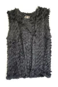 Linda Richards Knit Rabbit Fur Vest (size XL) - Picture 1 of 4