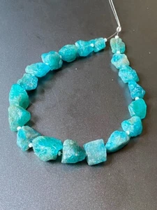 Apatite gemstone rough beads size 15-8 mm 8 inches strand M-22 - Picture 1 of 7