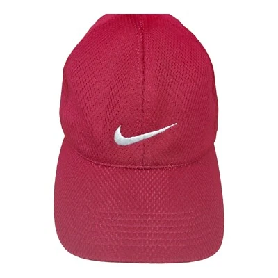 Nike Hat Cap Red Adjustable Hook & Loop Running Sport Light Weight - Image 1 of 4
