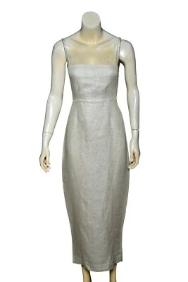 Vestido midi metálico Posse Maeve XS 2 para mujer informal sin mangas ajustado NUEVO 41335 Foto 1 de 4