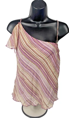 Charlotte Russe Y2K Майка Укороченная Шифон L Whimsigoth Bratz Fairycore Фиолетовая - Изображение 1 из 4