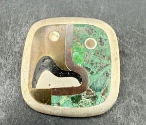 Vintage Rufino Tamayo for Los Castillo Mixed Metal Modernist Brooch SS635 - Picture 1 of 6