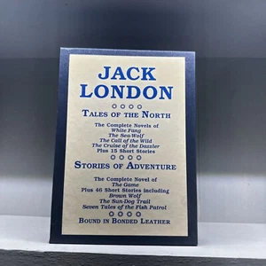 JACK LONDON Bonded Leather HC Books - Tales of the North & Stories of Adventure - Picture 1 of 4