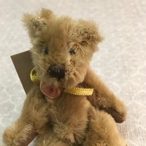 Vintage Russ #21051 CHESTERFIELD 3.25" Miniature Jointed Brown Bear w/ Tag - Picture 1 of 8