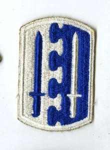 2nd Airborne Infantry Brigade White Back Patch Cut Edge Vintage Europe - Picture 1 of 2
